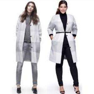 NEW Adam Lippes wool plaid oversized coat jacket